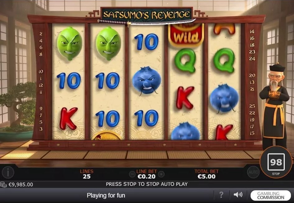 Tragamonedas Satsumo's Revenge para casinos online y máquinas tragaperras.