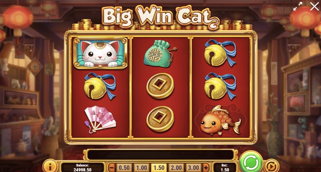 Vencedor do slot de gato grande vencedor