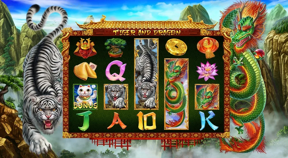 Máquina tragamonedas Tiger and Dragon en casino en línea 